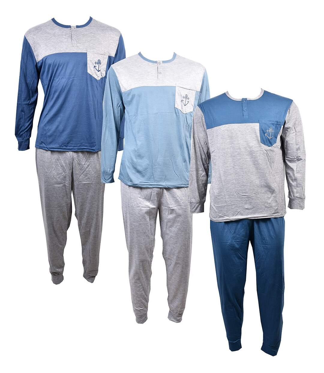 Pyjama Homme Long Eco 2310 BLEU-4