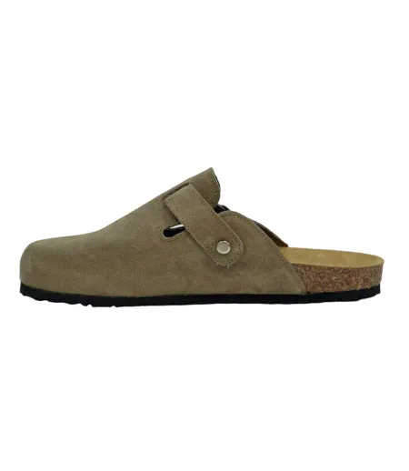 Mens Suede Flat Mule Sandals Taupe Jack Wills