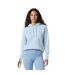 Womens/ladies Logo Marl Classic Drawstring Hoodie Blue USA Pro-2