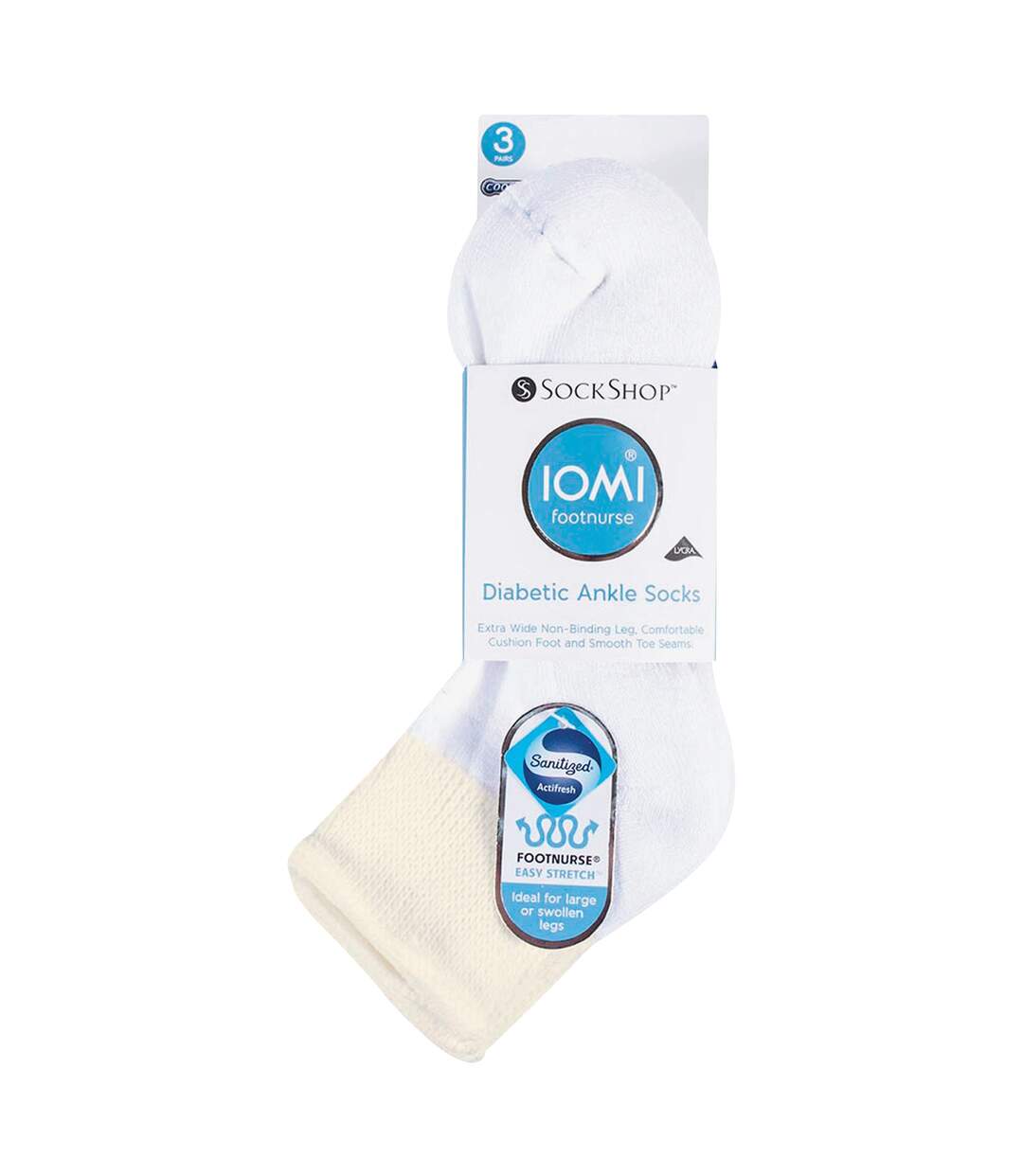 3 Paires Chaussettes de Diabetiques Basses Coton-2
