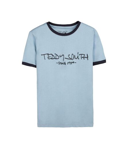 T-Shirt bleu homme teddy smith ticlass