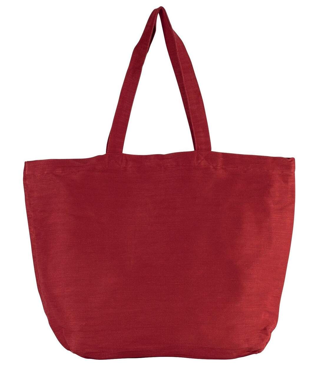 sac en toile fourre tout avec doublure intérieure - KI0231 - rouge carmin délavé-1