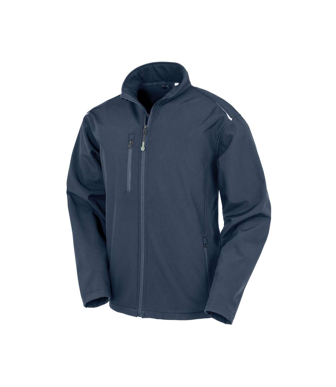 Mens printable 3 layer soft shell jacket navy Result Genuine Recycled-1