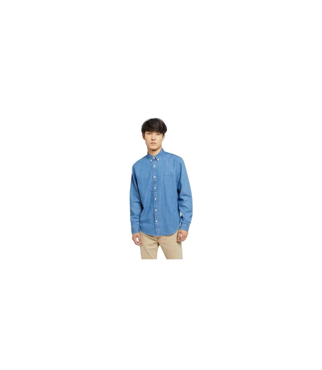 Mens Authentic Denim Button-down Shirt Blue Levis-1