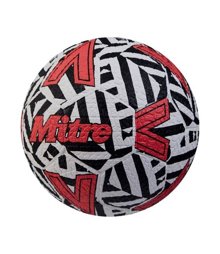 Ballon de foot street soccer taille 5 blanc / noir / rouge Mitre