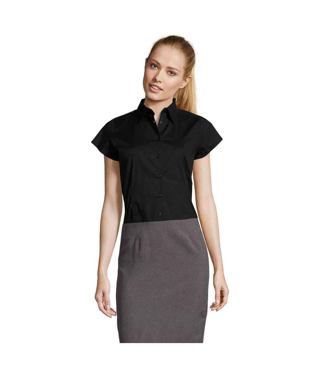 Blouse Excess Femme Noir SOLS-1