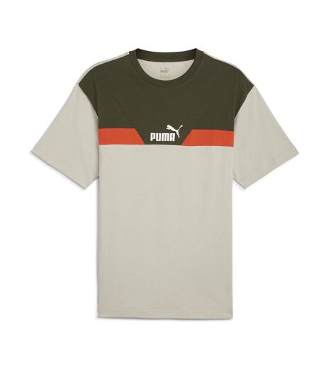 T-Shirt beige/gris homme puma power - l