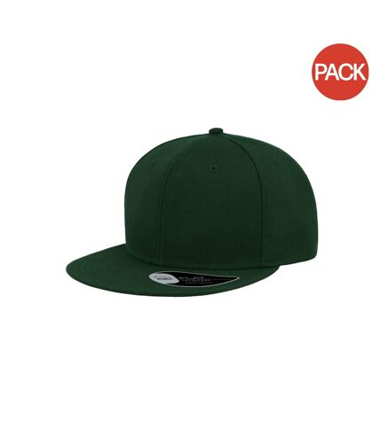 Lot de 2  casquettes avec visière plate adulte vert Atlantis