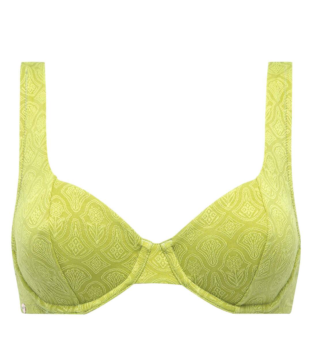 Haut de maillot de bain armaturé vert Citronnelle-1