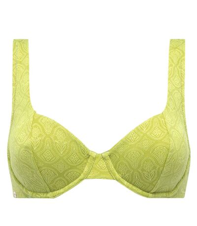 Haut de maillot de bain armaturé vert Citronnelle