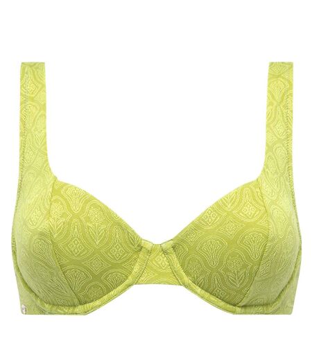 Haut de maillot de bain armaturé vert Citronnelle