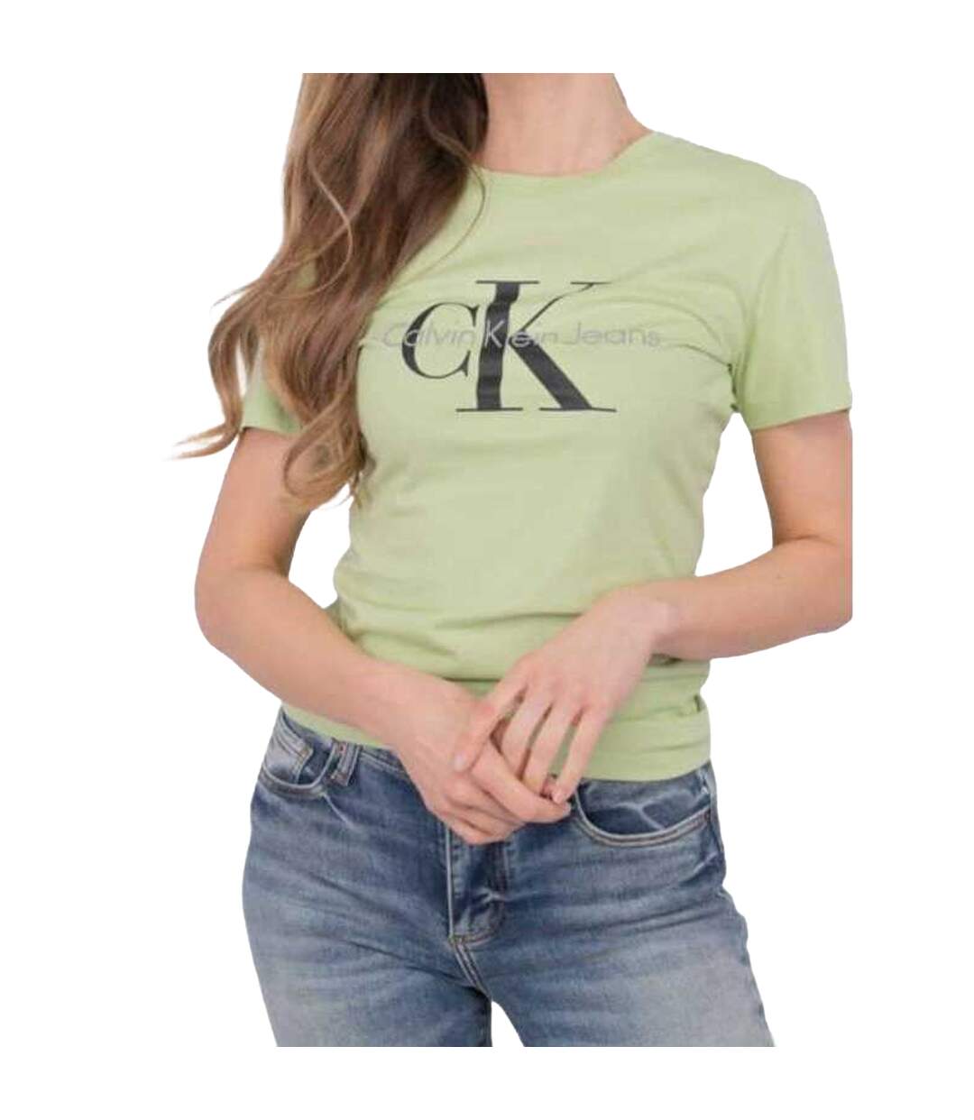 T-shirt Femme Vert Calvin Klein-1