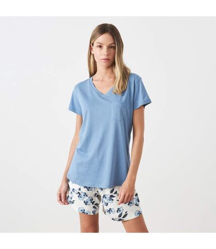 Short-sleeved V-neck pajamas JJBDH0602 for women