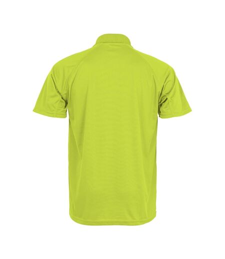 Spiro Impact Mens Performance Aircool Polo T-Shirt (Flo Yellow)