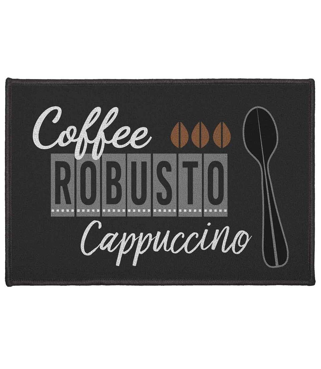 Tapis de Cuisine Imprimé Cappuccino 40x60cm Marron-1