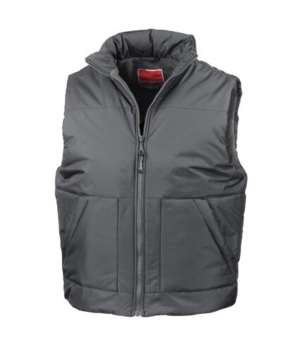 Result Fleece Lined Bodywarmer Water Repellent Windproof Jacket (Dark Grey) - UTBC926