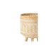 Lot de 3 Cache-Pots sur Pied Baudoin 66cm Naturel & Blanc-3