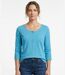 MAYFLOWER DIMITRI1 - Tee-shirt manches 3/4 bleu : maille flammée et confort pur coton-1