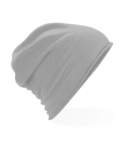 Beechfield Unisex Plain Jersey Beanie Hat (Heather Grey) - UTRW4077