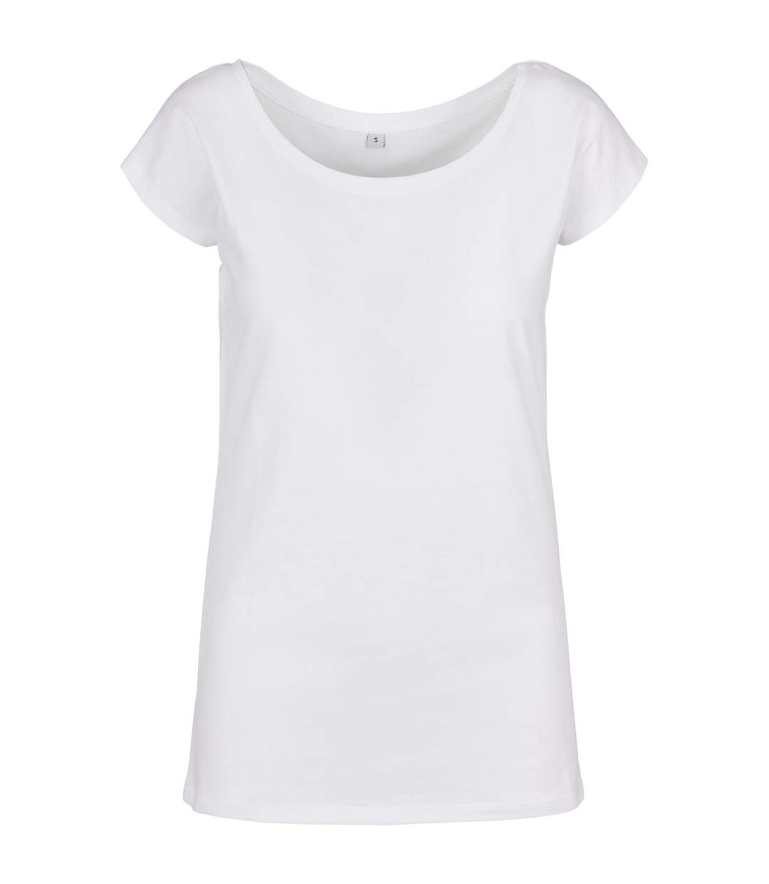 T-shirt À Col Large Pour Femme/femme Blanc Build Your Brand-1