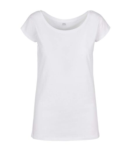 T-shirt À Col Large Pour Femme/femme Blanc Build Your Brand