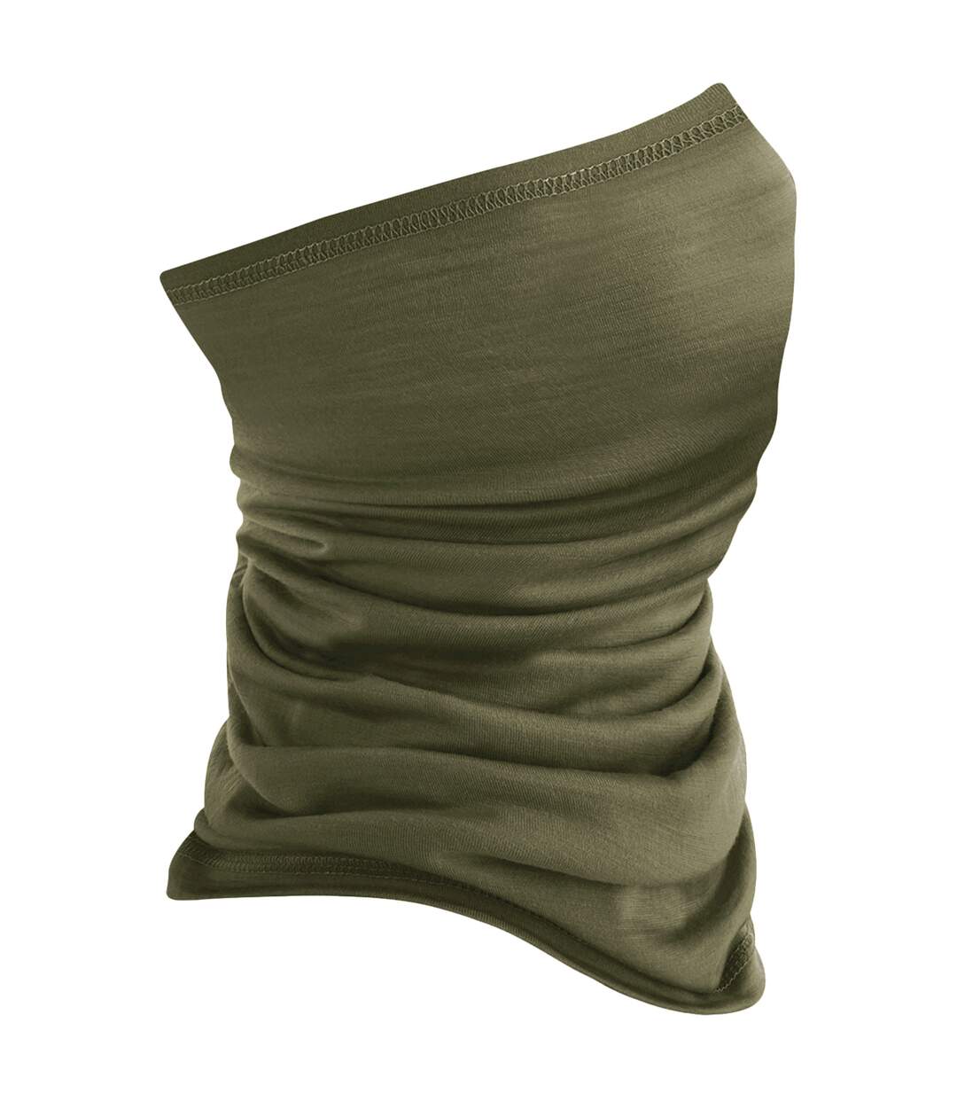 Unisex Adult Morf Merino Wool Neck Warmer Military Green Beechfield-1