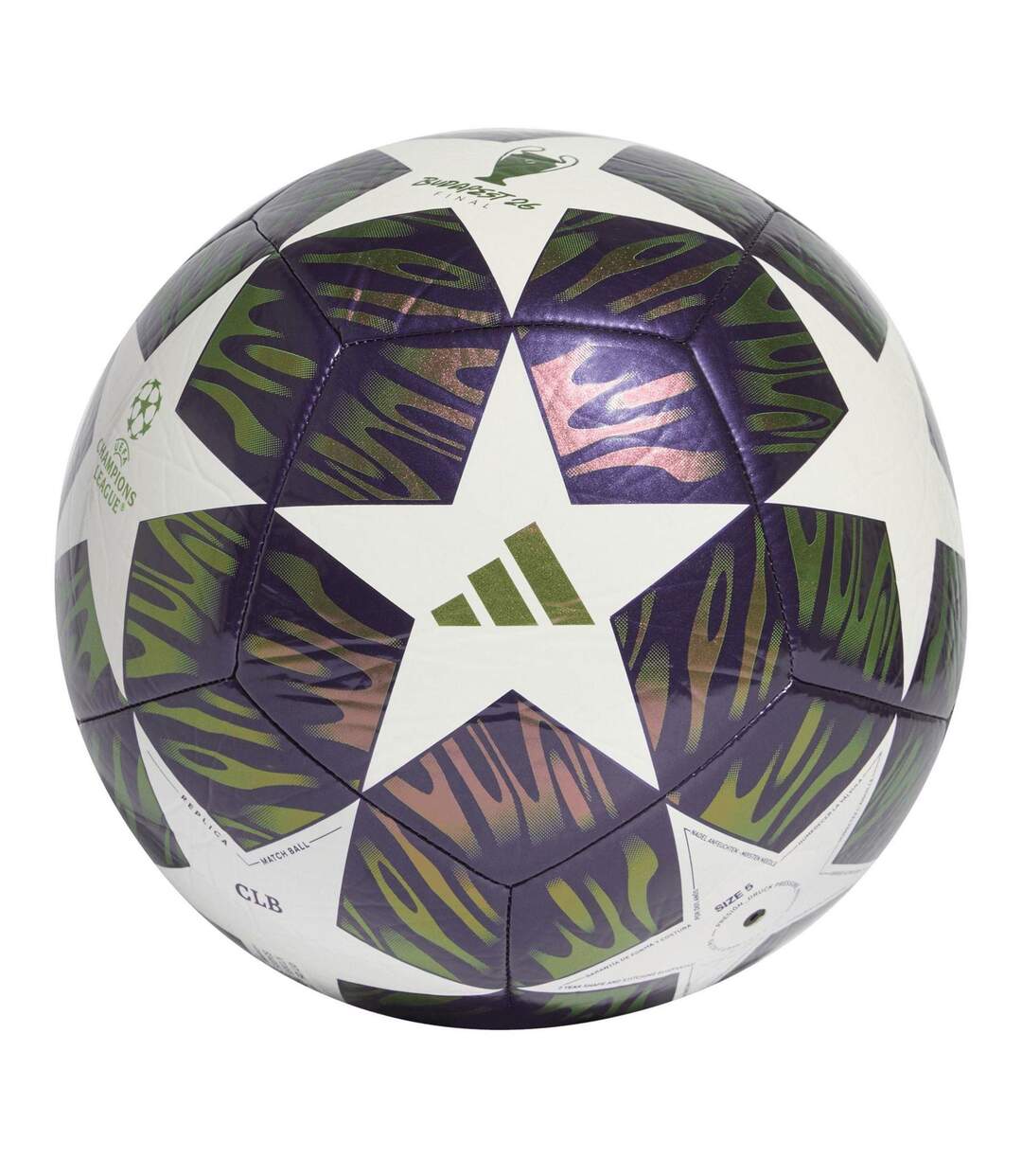 Ballon De Foot Glider Taille 5 Violet Blanc Adidas-1