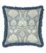 Kirkton pleated floral cushion cover 50cm x 50cm french blue Paoletti