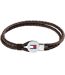 Mens Leather Braided Bracelet One Size Brown Tommy Hilfiger-1