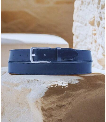 Ceinture en cuir homme en vachette de couleur noir - Sangle réglable