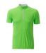 maillot cycliste demi zip - HOMME - JN514 - vert vif