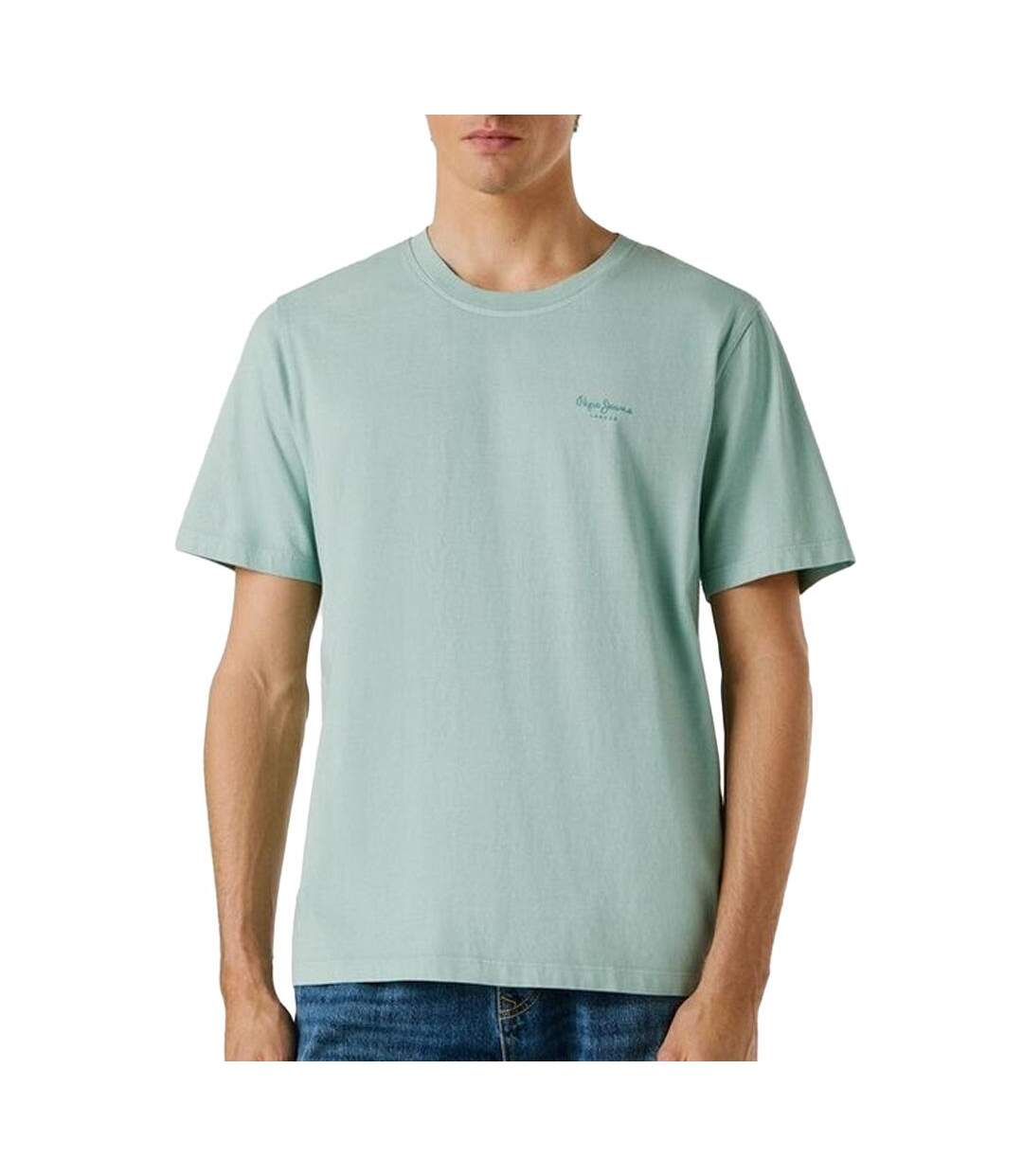 T-shirt bleu pastel homme pepe jeans jacko-1