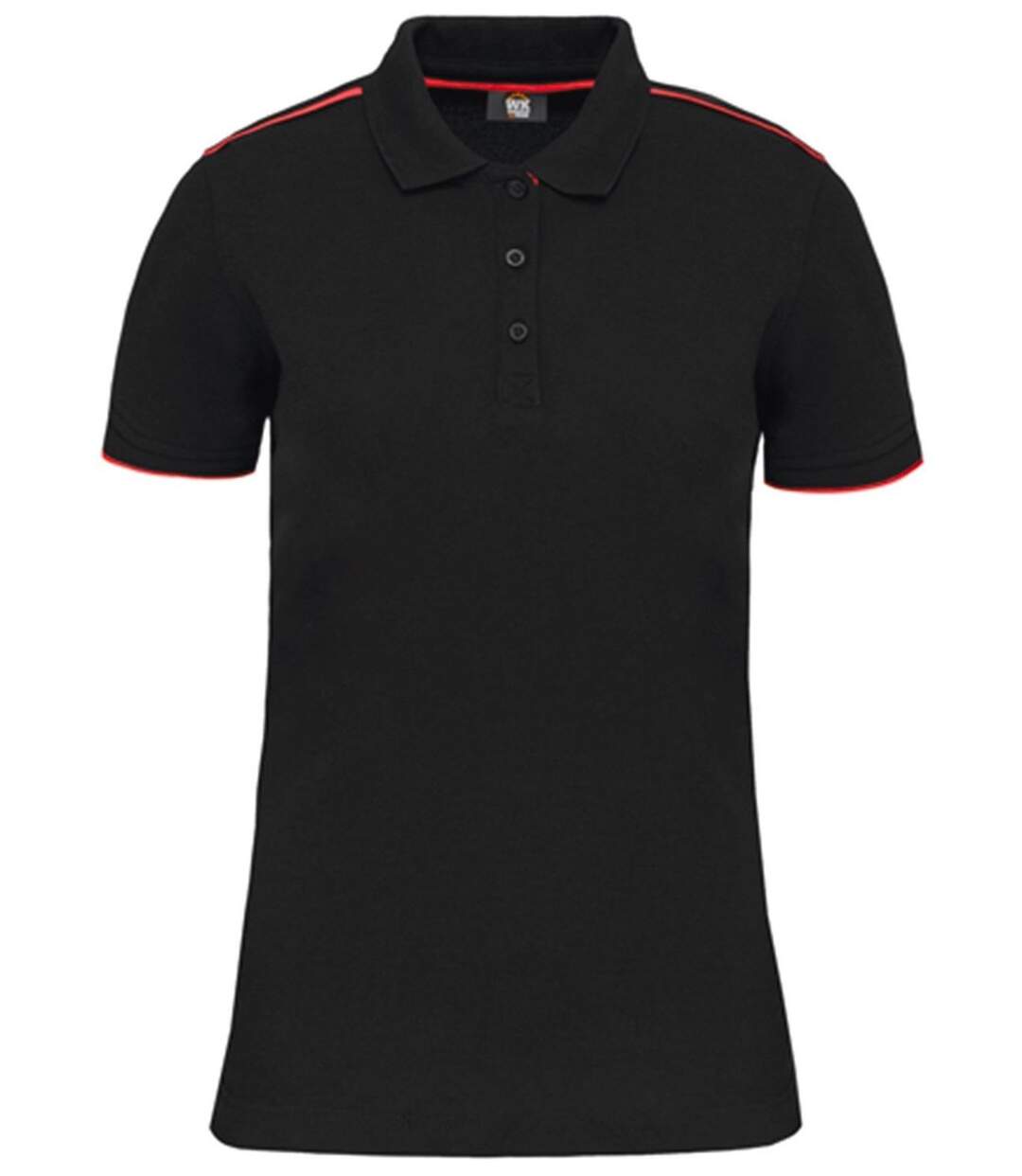 Polo professionnel DayToDay pour femme - WK271 - noir et rouge