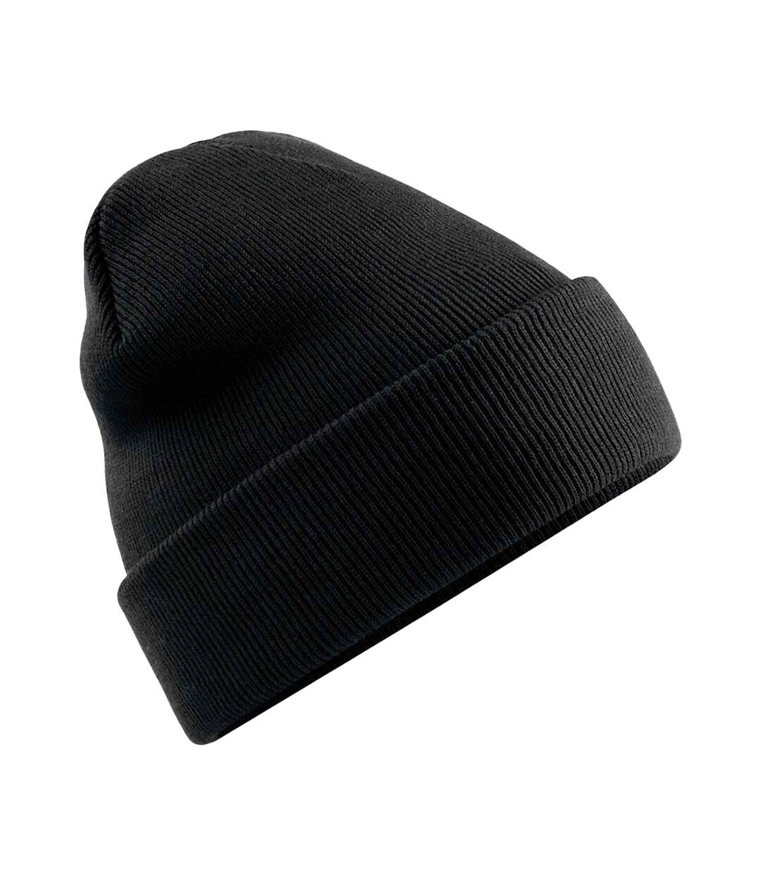 Unisex adult original polylana cuffed beanie black Beechfield-1
