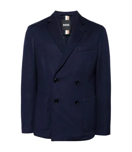 Blazer Homme Bleu Foncé Boss