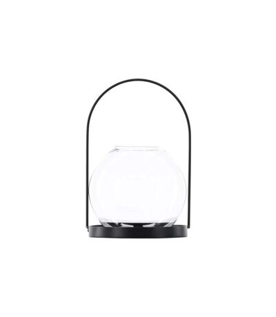 Lanterne Design en Verre Flora 14cm Noir