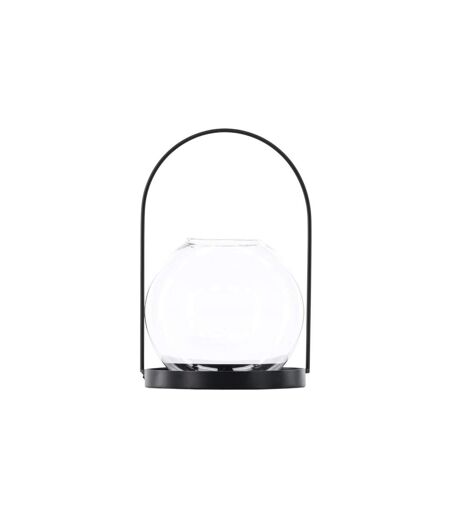 Lanterne Design en Verre Flora 14cm Noir