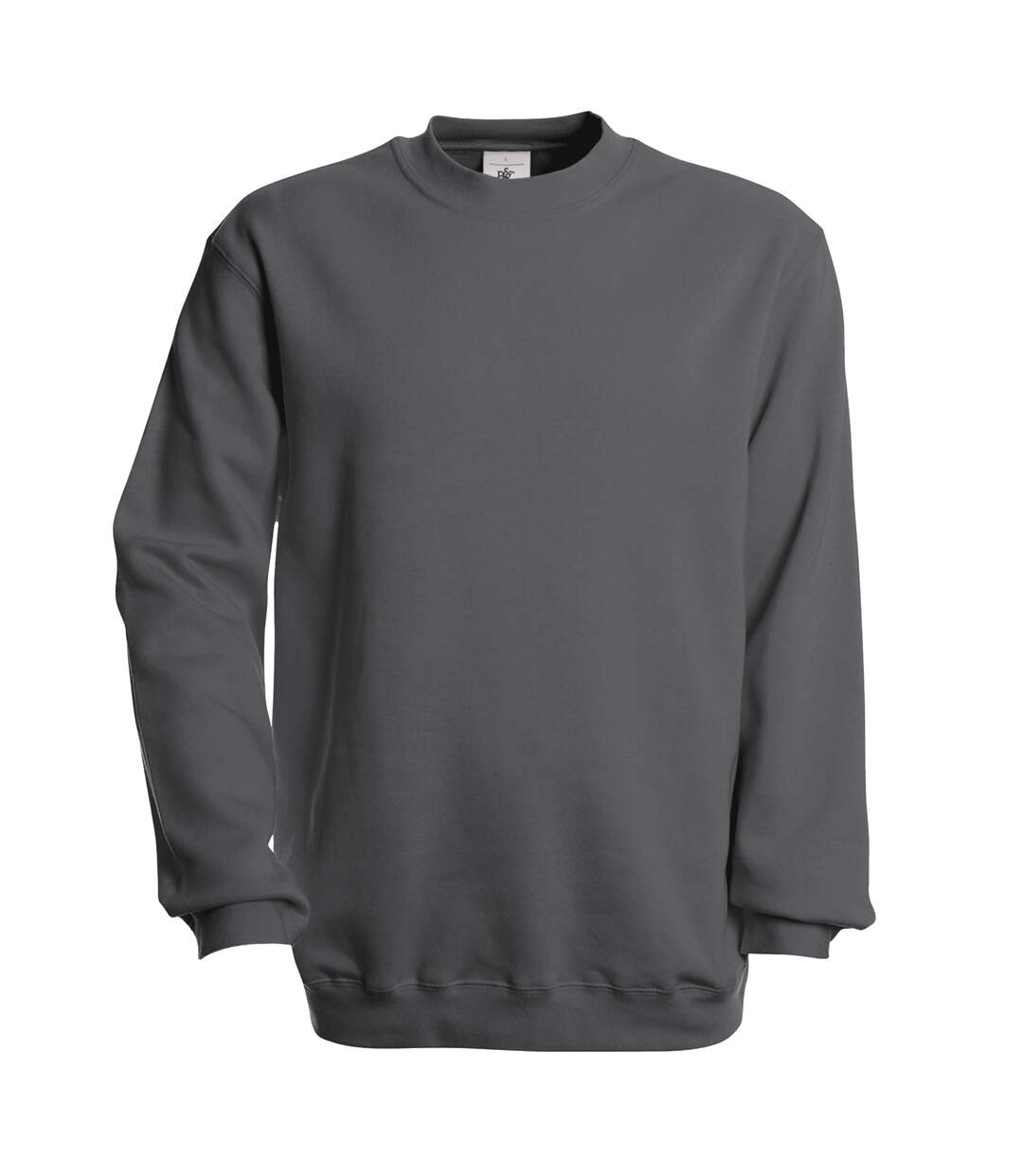 Sweatshirt à col rond homme gris acier B&C-1