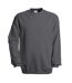 B&C Unisex Set-In Modern Cut Crew Neck Sweatshirt (Steel Grey)