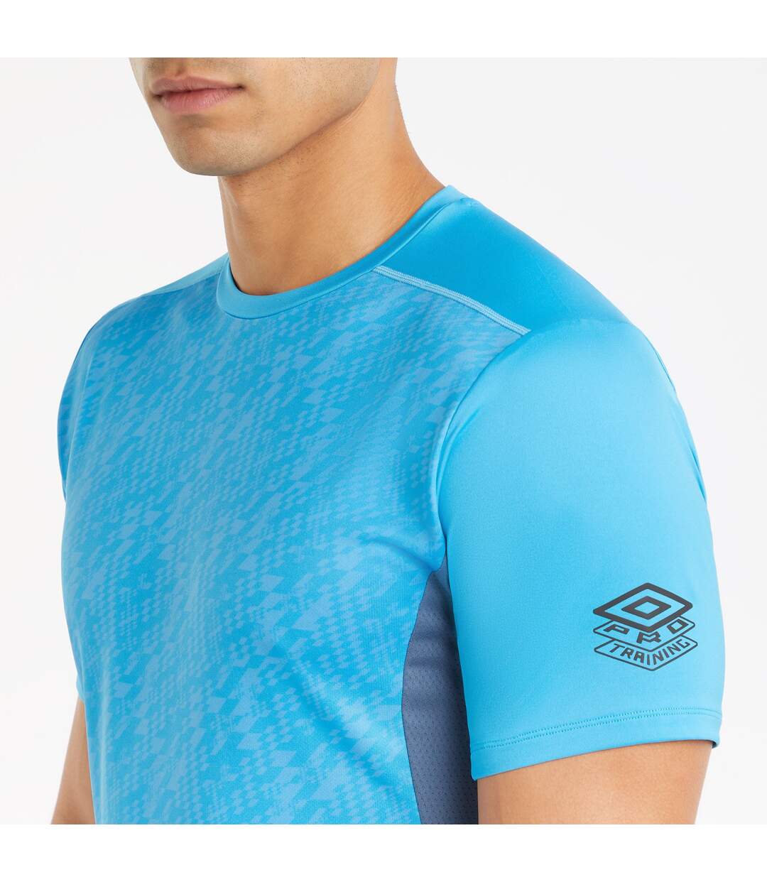 Mens pro training elite graphic print jersey malibu blue/bering sea Umbro-3