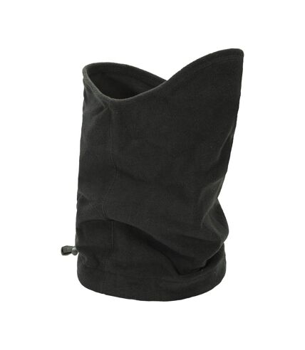 Unisex adult fleece windproof neck gaiter one size black Mountain Warehouse