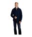 Mens newport ribbed quarter zip fleece top federal blue Weird Fish-4