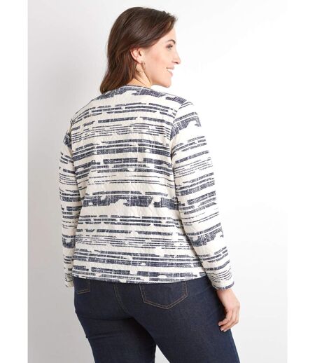 Veste courte sans col zippée irisée