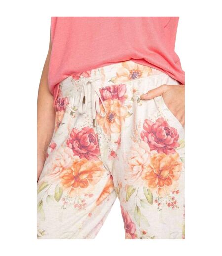 Bas De Pyjama Motif/style Floral Femme Beige PJ Salvage