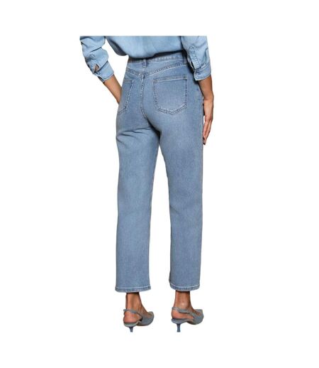 Jean droit femme bleu oraije solange