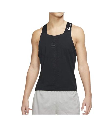 Débardeur de Sport Noir Homme Nike Aroswft Singlet - L