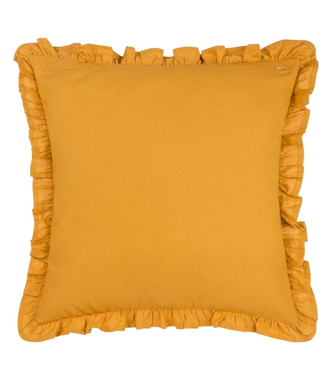 Montrose pleated floral cushion cover 50cm x 50cm ochre Paoletti-2