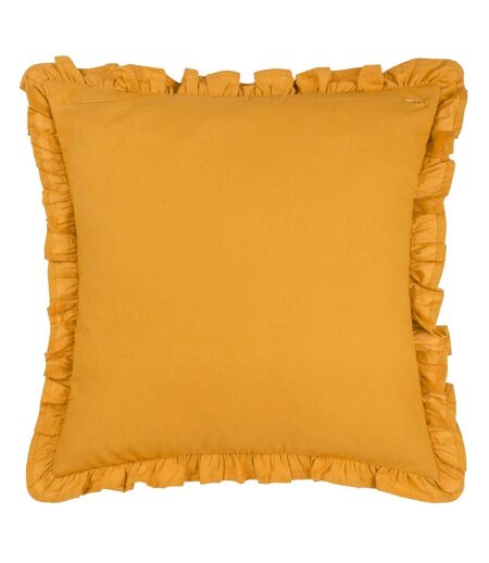 Montrose pleated floral cushion cover 50cm x 50cm ochre Paoletti