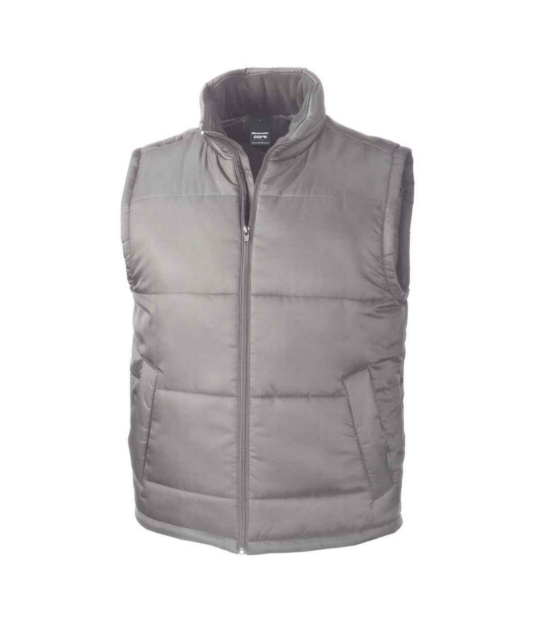 Unisex adult padded body warmer grey Result Core-1