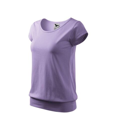 Womens/ladies City T-shirt Violet Adler